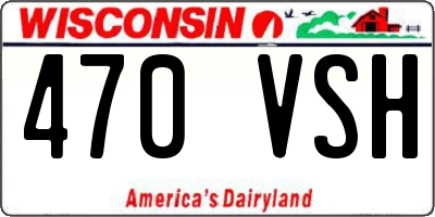 WI license plate 470VSH