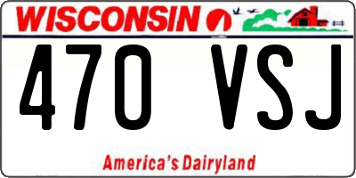 WI license plate 470VSJ