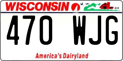 WI license plate 470WJG