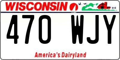 WI license plate 470WJY