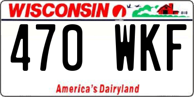 WI license plate 470WKF