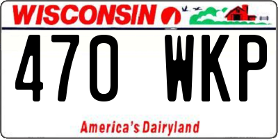 WI license plate 470WKP