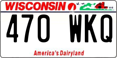 WI license plate 470WKQ