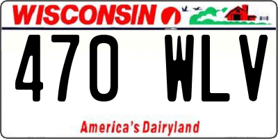WI license plate 470WLV