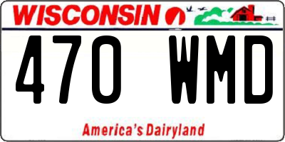 WI license plate 470WMD