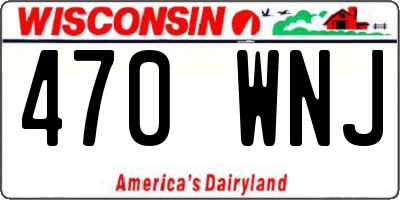 WI license plate 470WNJ