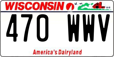 WI license plate 470WWV