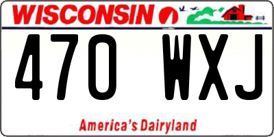 WI license plate 470WXJ