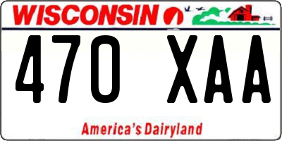 WI license plate 470XAA