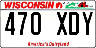 WI license plate 470XDY
