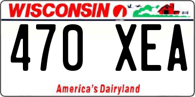 WI license plate 470XEA