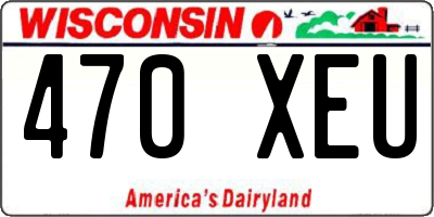 WI license plate 470XEU