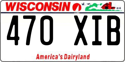 WI license plate 470XIB
