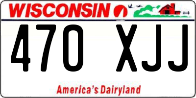 WI license plate 470XJJ