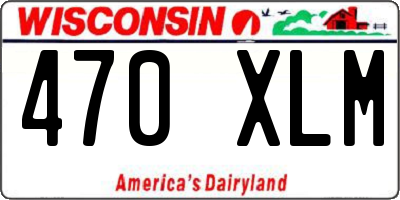 WI license plate 470XLM
