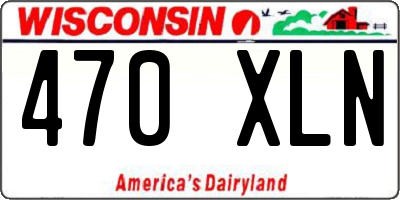 WI license plate 470XLN