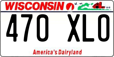 WI license plate 470XLO