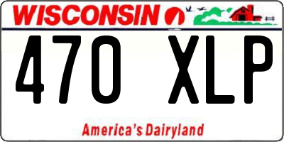 WI license plate 470XLP