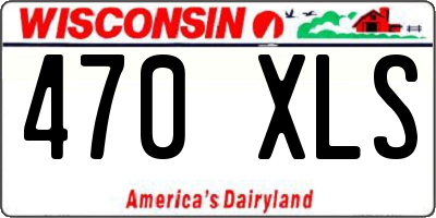 WI license plate 470XLS