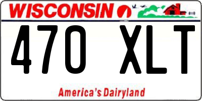 WI license plate 470XLT
