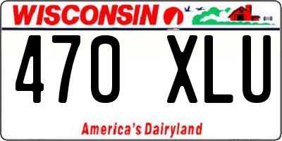 WI license plate 470XLU
