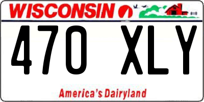 WI license plate 470XLY