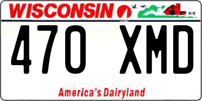 WI license plate 470XMD