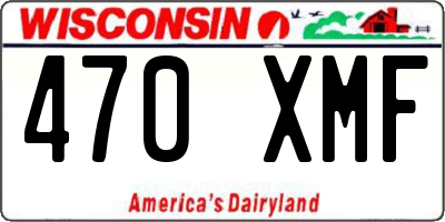WI license plate 470XMF