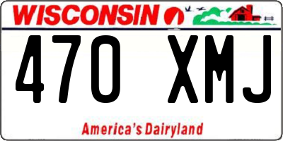 WI license plate 470XMJ