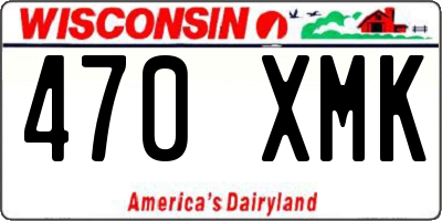 WI license plate 470XMK
