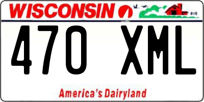 WI license plate 470XML