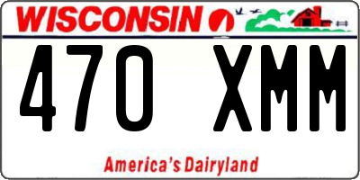 WI license plate 470XMM