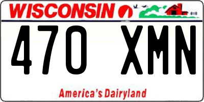 WI license plate 470XMN
