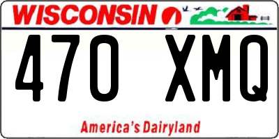 WI license plate 470XMQ