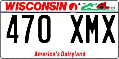 WI license plate 470XMX