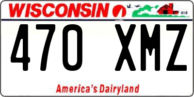 WI license plate 470XMZ