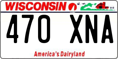 WI license plate 470XNA