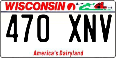 WI license plate 470XNV