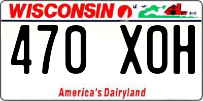 WI license plate 470XOH