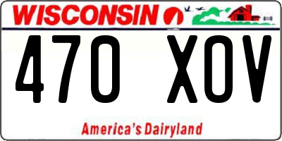 WI license plate 470XOV