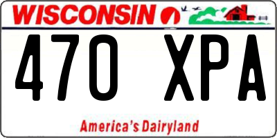 WI license plate 470XPA