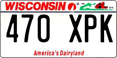 WI license plate 470XPK