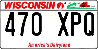 WI license plate 470XPQ