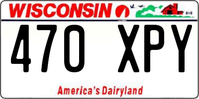 WI license plate 470XPY