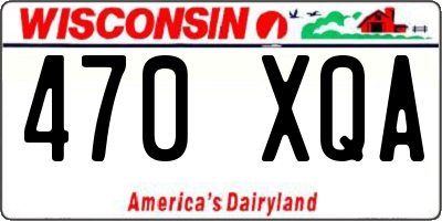 WI license plate 470XQA
