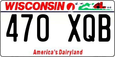 WI license plate 470XQB