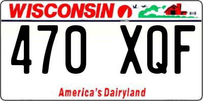 WI license plate 470XQF