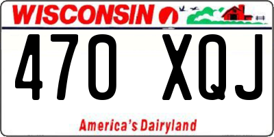WI license plate 470XQJ