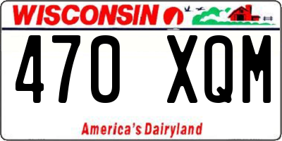 WI license plate 470XQM