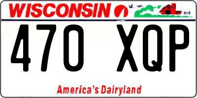 WI license plate 470XQP